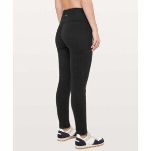 Lululemon Wunder Lounge Pant 30" Black Size 12 Cotton Fleece